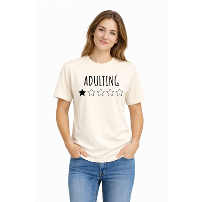 Adulting Rating - Unisex Relaxed/Cozy Tee